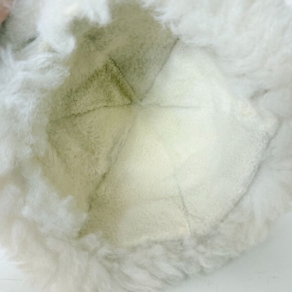 VTG White Faux Fur Hat Fluffy Winter Russian Style Retro 70s 80s Winter Fashion - Picture 11 of 14